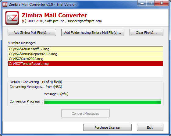 SoftSpire Zimbra Mail Converter 6.1