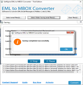 EML to MBOX Conversion done
