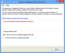 Convert Eudora Address Book