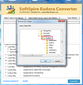 Add folder having Eudora emails 