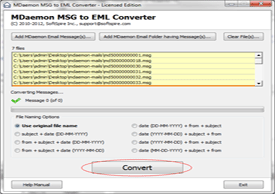 MDaemon MSG to EML Conversion