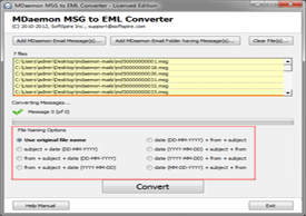 Convert MDaemon MSG to EML