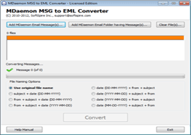 MDaemon to MSG to EML Converter Software