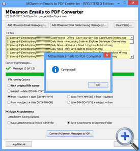 Convert MDaemon to PDF