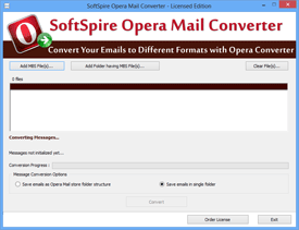 Run the SoftSpire Opera Mail Converter Software