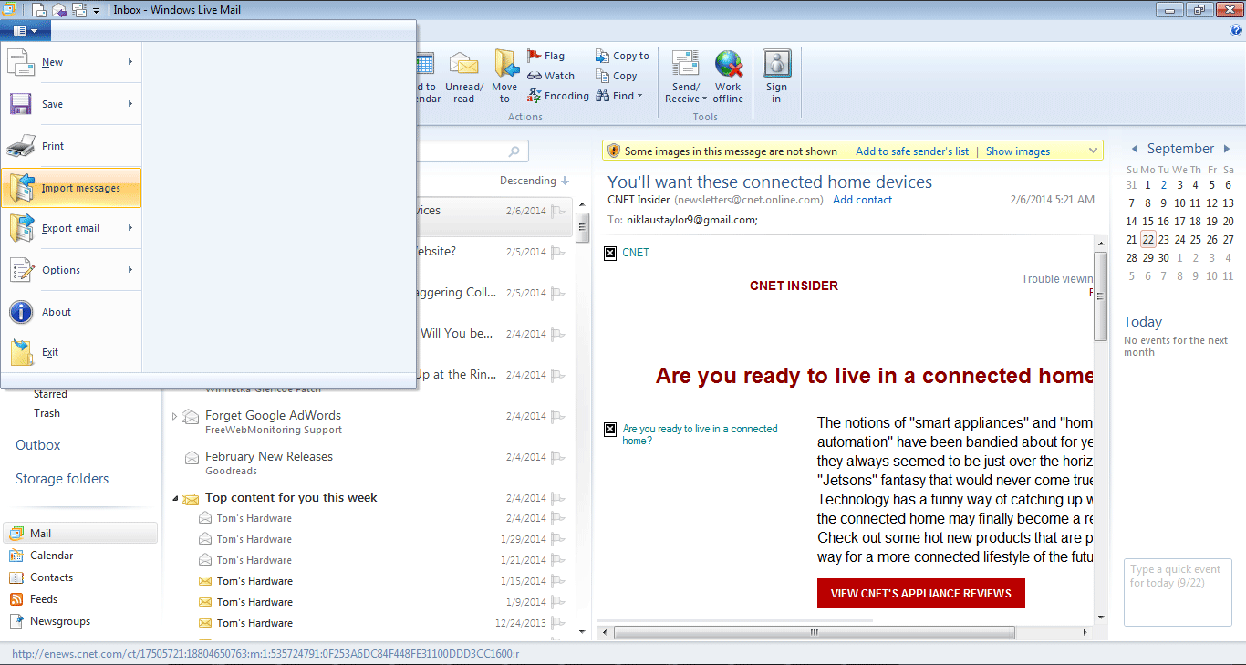Windows live Mail