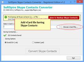Run the Skype Contacts Converter software