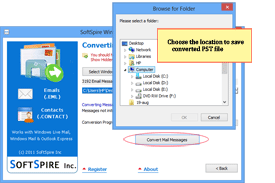 Start Windows Mail emails Conversion
