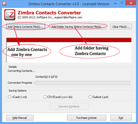 Add multiple Zimbra Contacts files