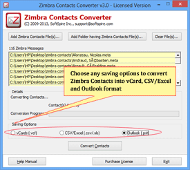 Convert Zimbra Contacts to Outlook/Excel/CSV