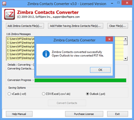 Import Zimbra Contacts to Outlook