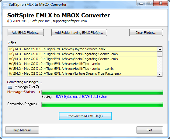 SoftSpire EMLX to MBOX Converter 3.7