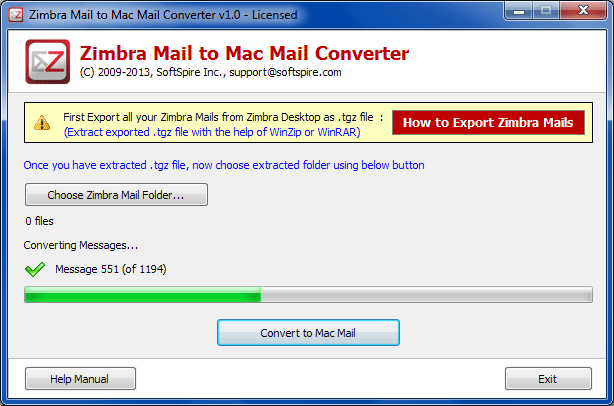 Zimbra Mail to Mac Mail Converter 1.1