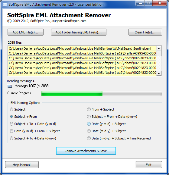 EML Attachment Remover 2.0 full