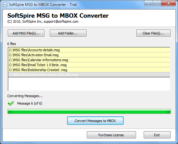 Windows 7 Outlook MSG to MBOX 2.1 full