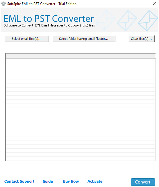 EML to PST screenshot