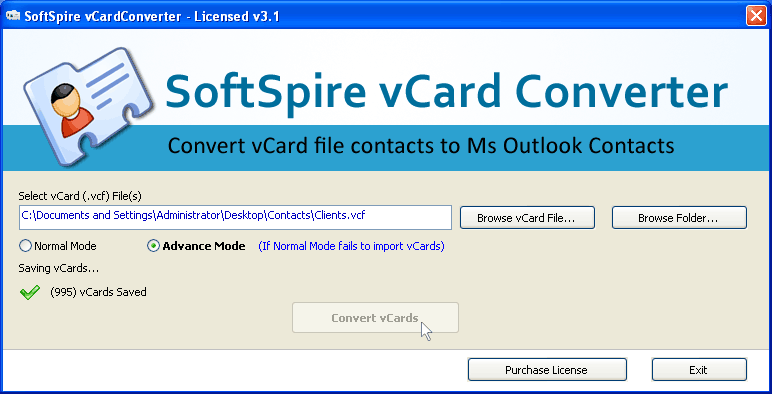 Windows 7 Importing Multiple VCF into Outlook 4.0 full