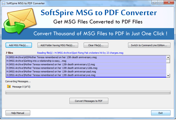 Convert Outlook Message to PDF 2.5.1 full