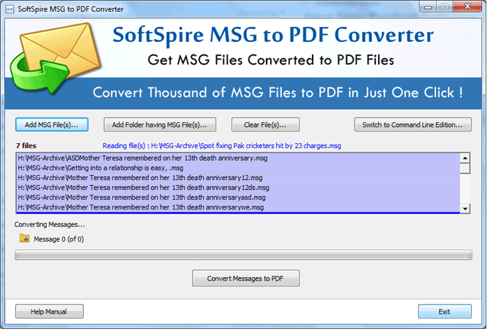 Convert MSG to PDF screenshot